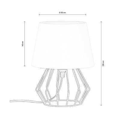 Spot-Light - Stolná lampa MANGOO 1xE27/40W/230V šedá/čierna