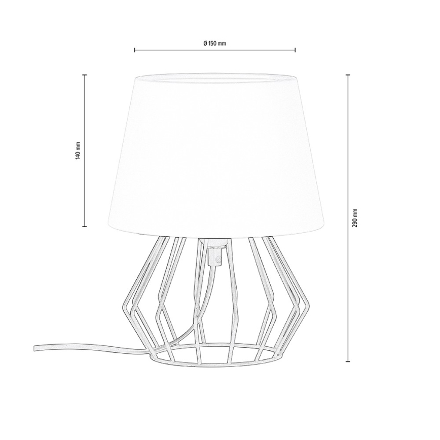 Spot-Light - Stolná lampa MANGOO 1xE27/40W/230V šedá/čierna