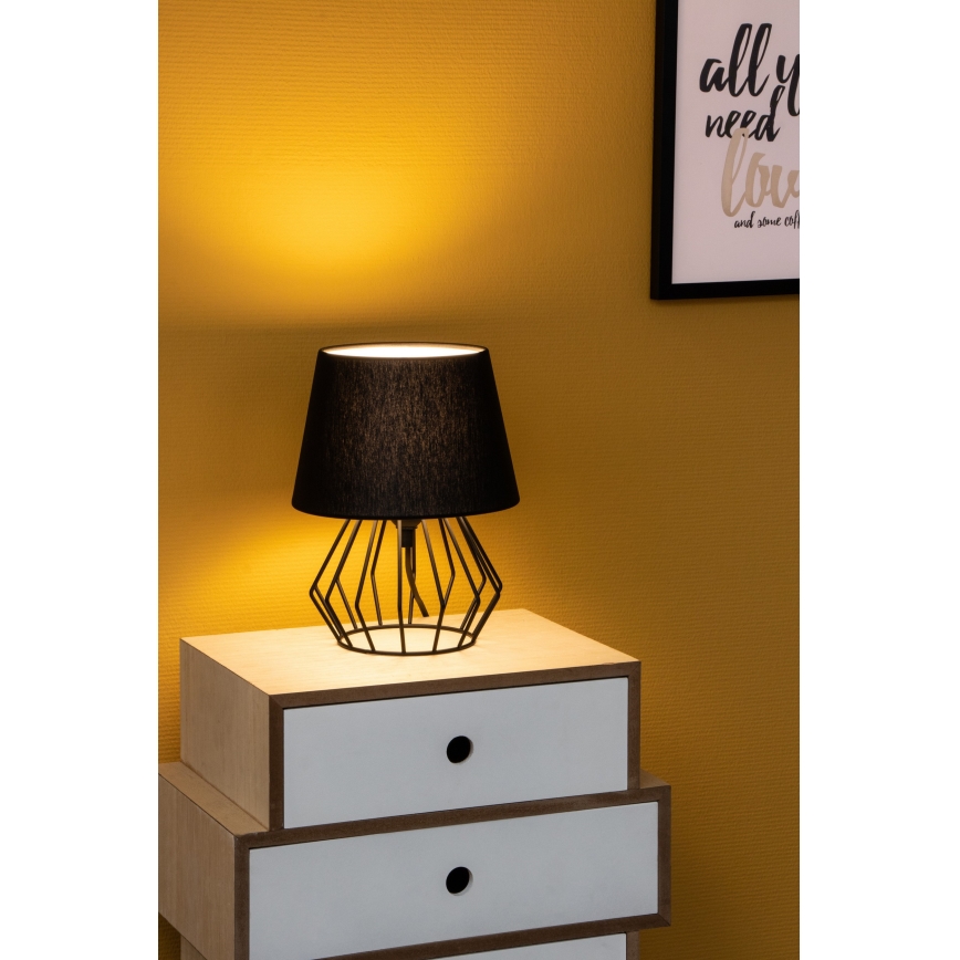 Spot-Light - Stolná lampa MANGOO 1xE27/40W/230V čierna