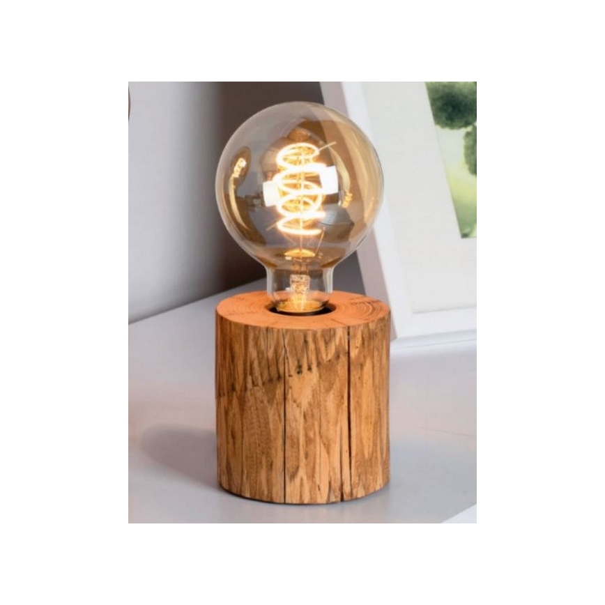 Stolná lampa TRABO 1xE27/25W/230V borovica – FSC certifikované
