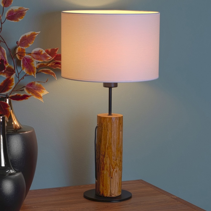Stolná lampa PINO 1xE27/40W/230V borovica – FSC certifikované