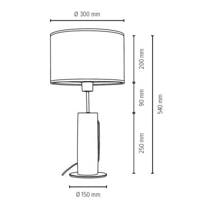 Stolná lampa PINO 1xE27/40W/230V