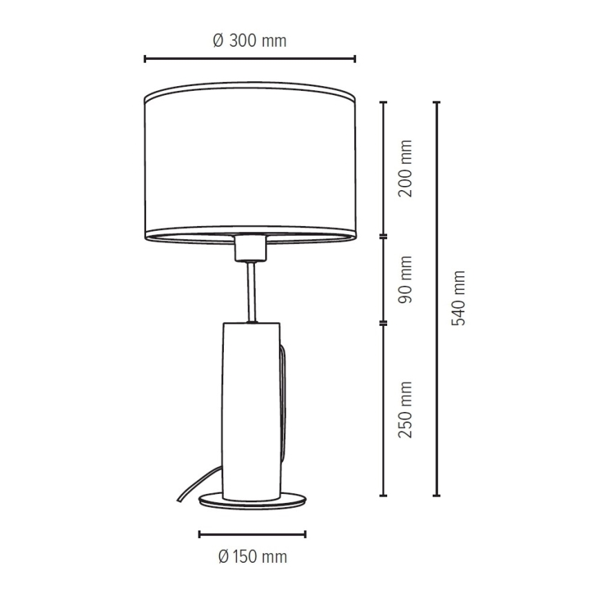 Stolná lampa PINO 1xE27/40W/230V borovica – FSC certifikované