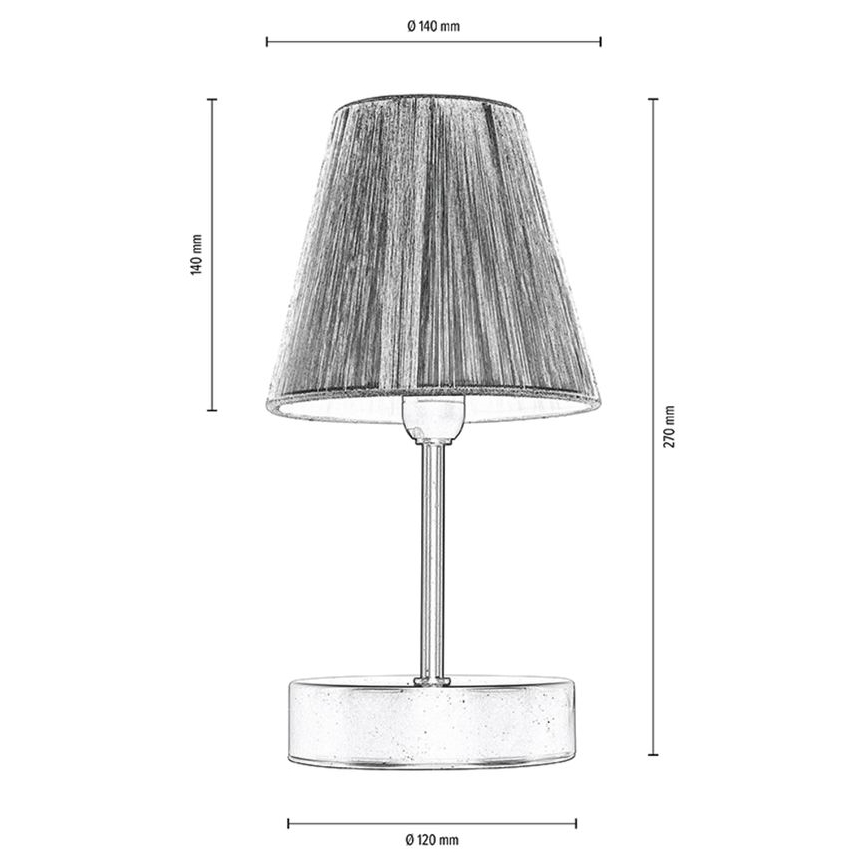 Stolná lampa MILA 1xE14/25W/230V breza – FSC certifikované