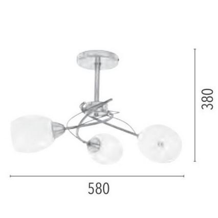 Luster na tyči PISA 3xE27/60W/230V
