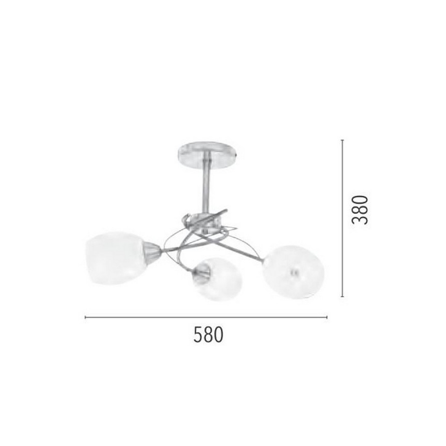 Luster na tyči PISA 3xE27/60W/230V
