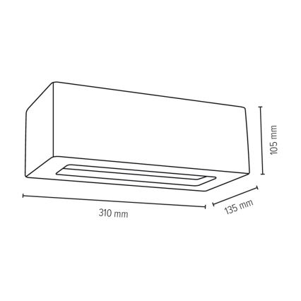 Nástenné svietidlo BLOCK 1xE27/40W/230V betón