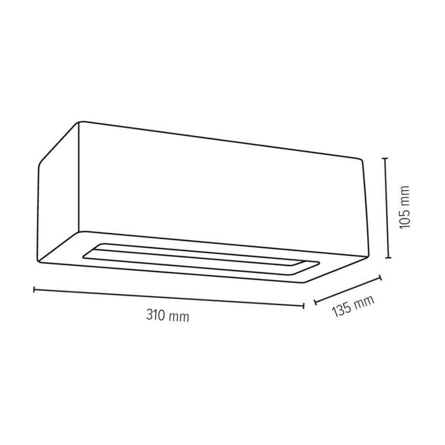 Nástenné svietidlo BLOCK 1xE27/40W/230V betón