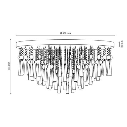 Stropné svietidlo LUXORIA 8xG9/28W/230V