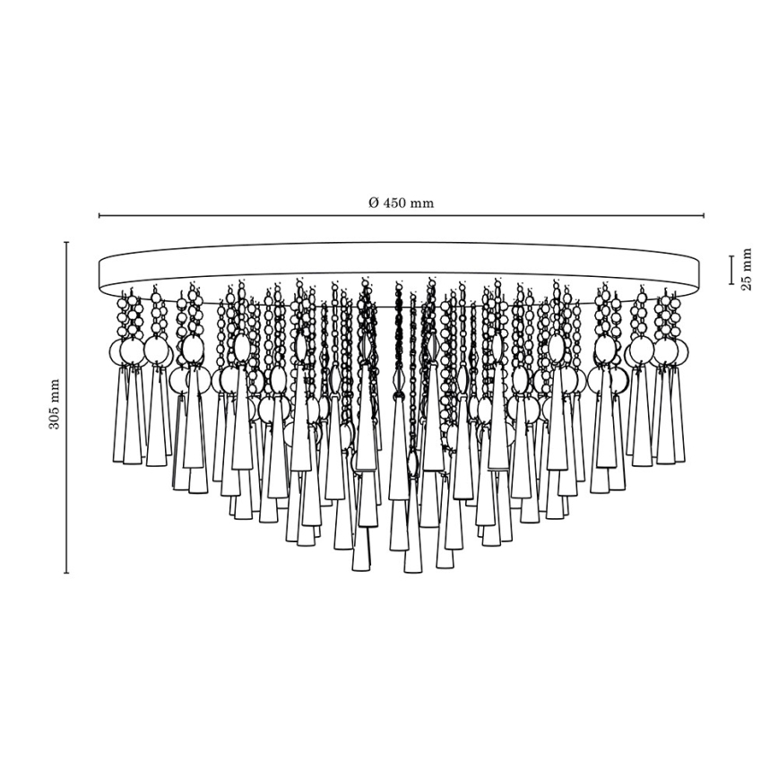 Stropné svietidlo LUXORIA 8xG9/28W/230V
