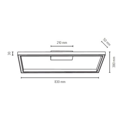 LED Stmievateľné stropné svietidlo RAMME LED/34W/230V matný dub + diaľkové ovládanie – FSC certifikované