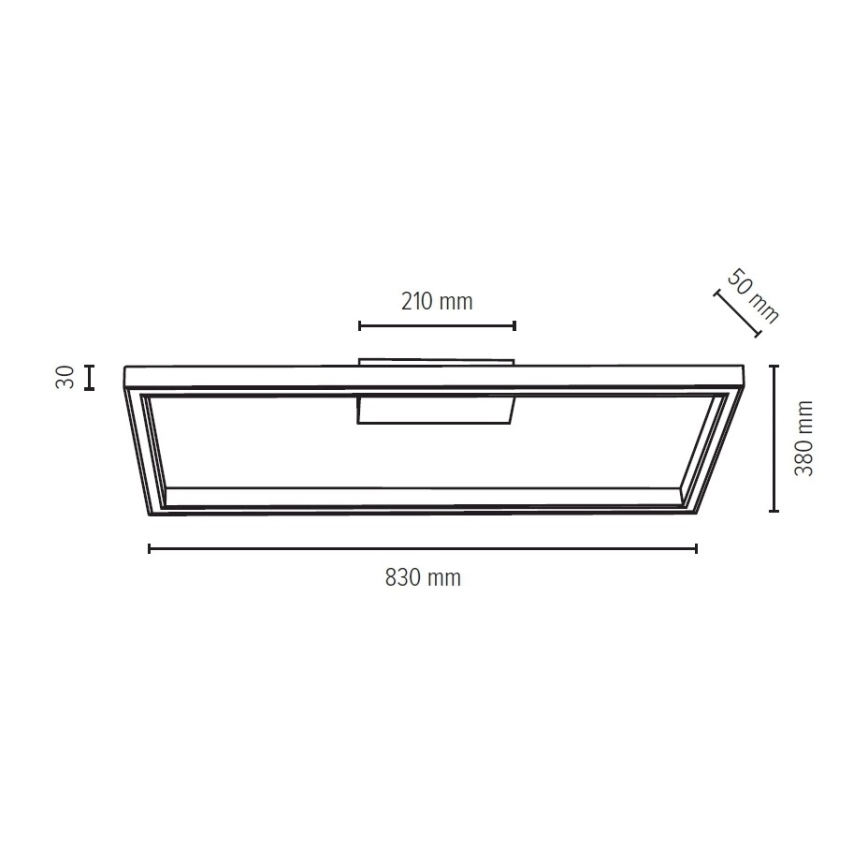 LED Stmievateľné stropné svietidlo RAMME LED/34W/230V matný dub + diaľkové ovládanie – FSC certifikované
