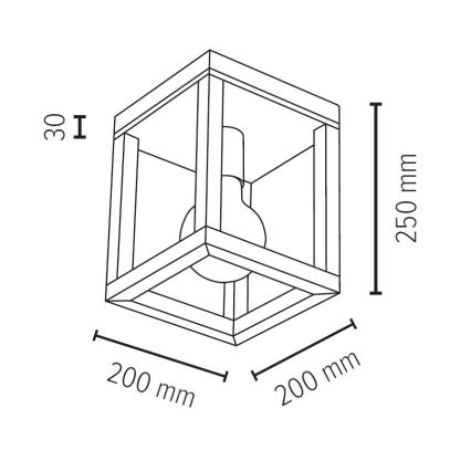 Stropné svietidlo KAGO 1xE27/60W/230V matný dub – FSC certifikované