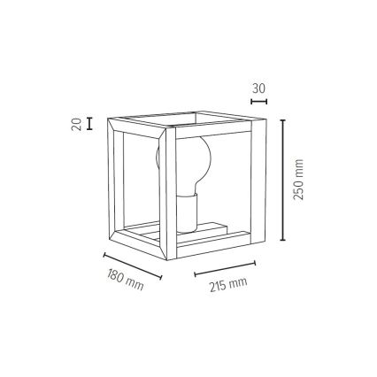Nástenné svietidlo KAGO 1xE27/40W/230V dub