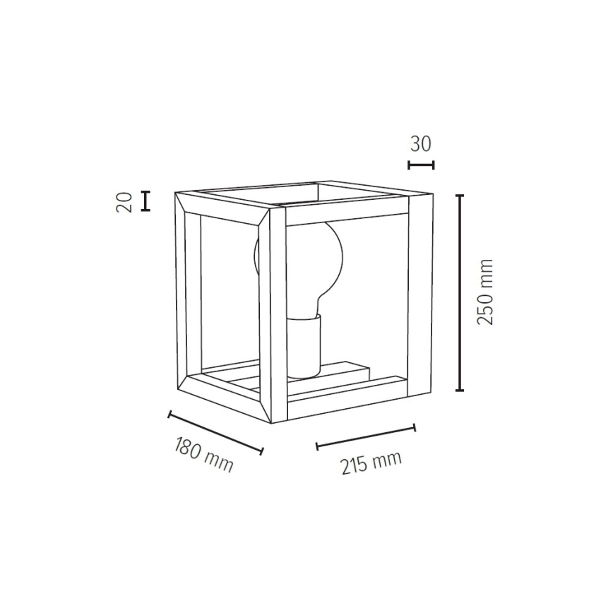 Nástenné svietidlo KAGO 1xE27/40W/230V dub