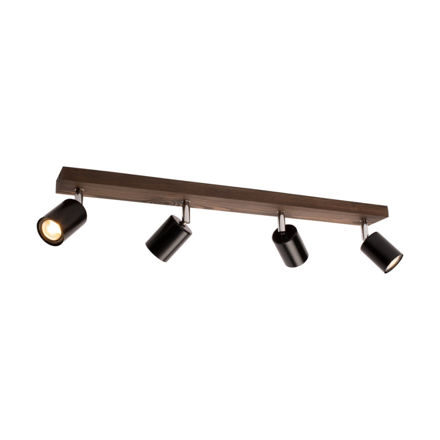Stropné bodové svietidlo MANARA 4xGU10/5W/230V borovica