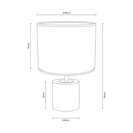 Stolná lampa KRETA 1xE27/25W/230V borovica/biela – FSC certifikované