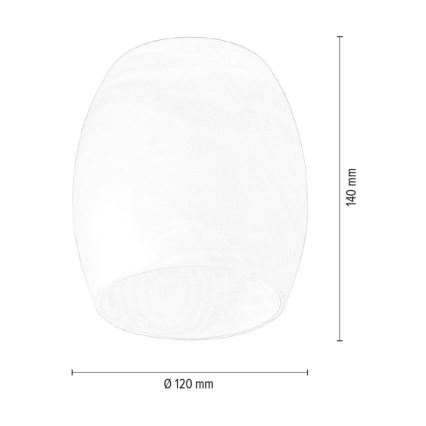 Náhradné tienidlo k lustru a nástennej lampe PISA E27 pr. 12 cm biela