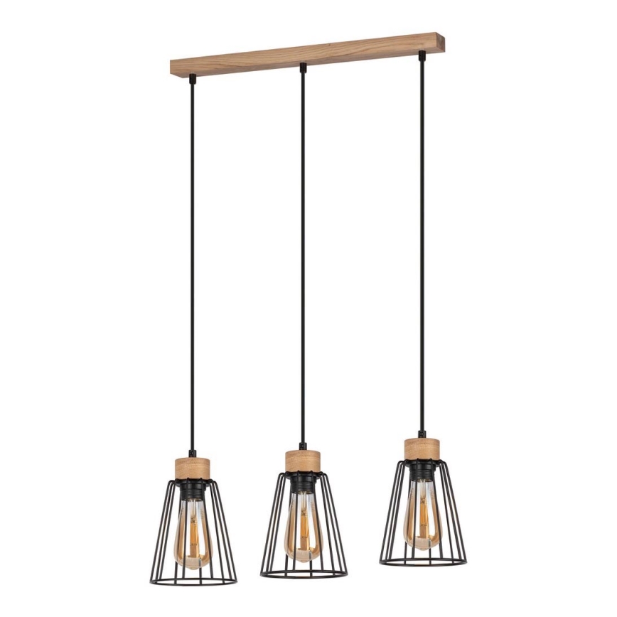 Spot-Light - Luster na lanku ORAZIO 3xE27/60W/230V dub