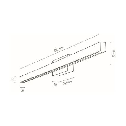 LED Kúpeľňové nástenné svietidlo AQUAVIVA LED/12W/230V 80 cm IP44 dub – FSC certifikované