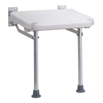 Sprchové sedadlo 40x43 cm strieborné/biele