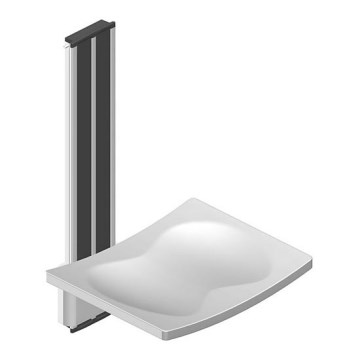 Sprchové sedadlo 42,3x67,5 cm strieborné/biele