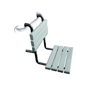 Sprchové sedadlo 44x50 cm strieborné/biele