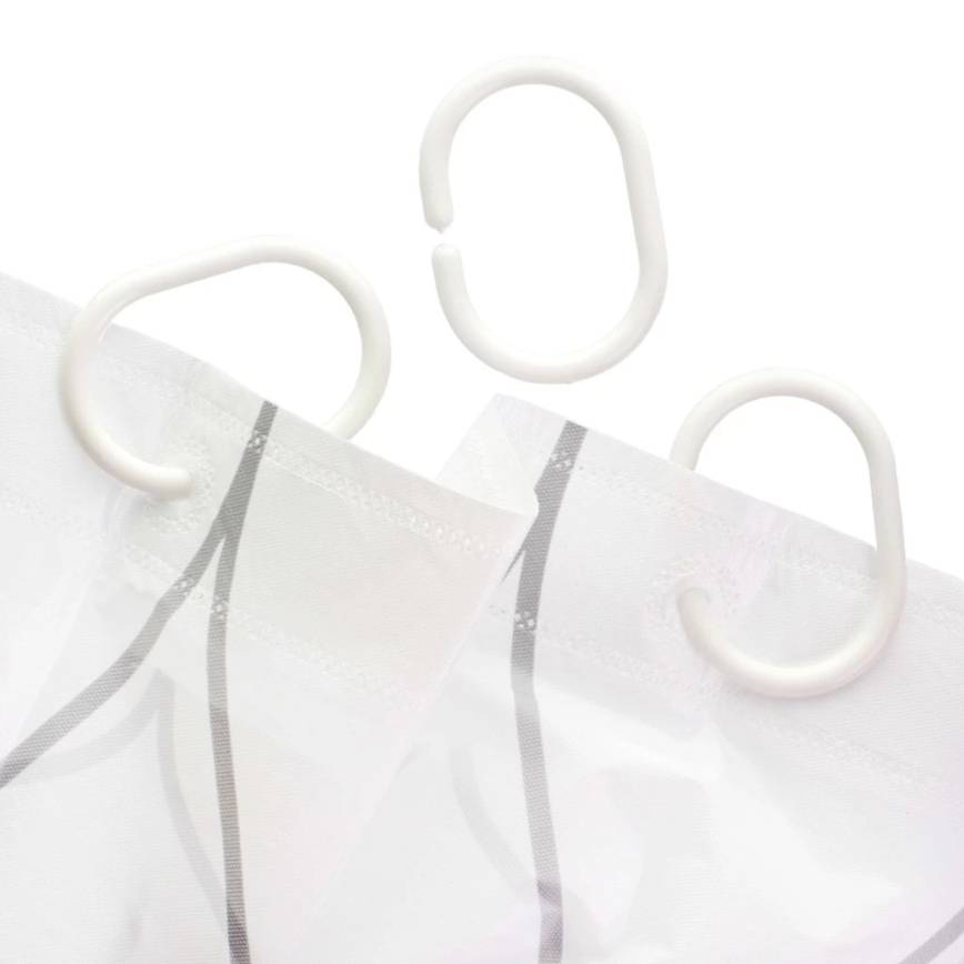 Sprchový záves TORO EASY 178x199 cm biela/čierna