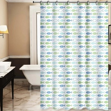 Sprchový záves TORO PREMIUM 178x199 cm modrá/zelená