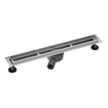 Sprchový žľab 75x7,6 cm strieborná/sivá