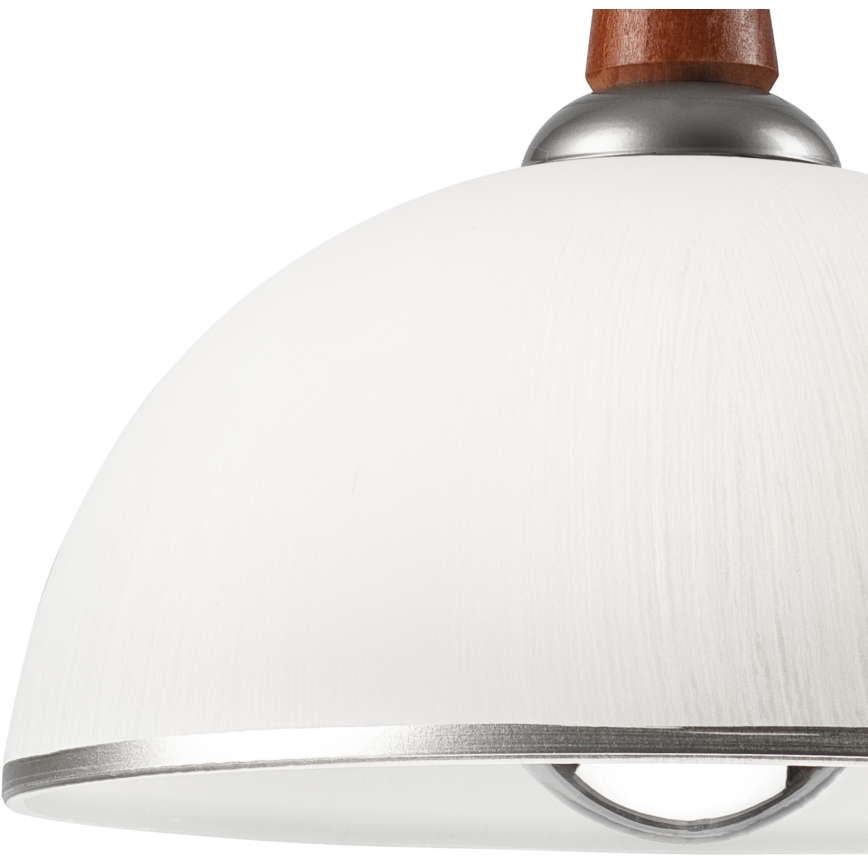 Sťahovací luster CHIARA 1xE27/60W/230V strieborná/hnedá/buk