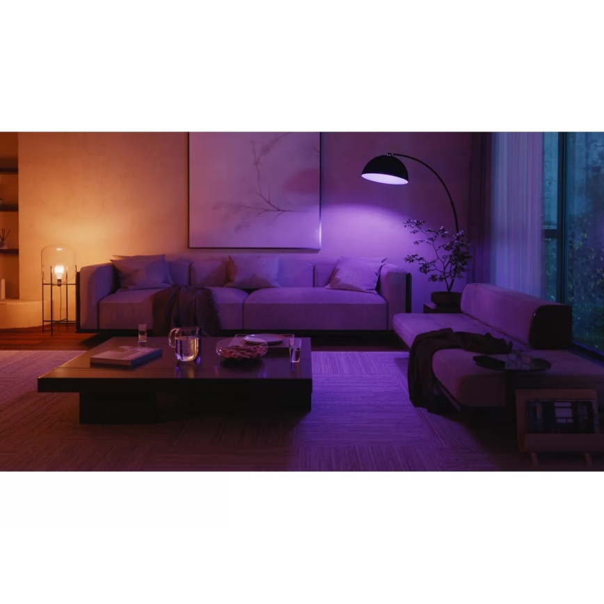 Základná sada Philips Hue WHITE AND COLOR AMBIANCE 3xE27/8,1W 1000-2000K + prepojovacie zariadenie