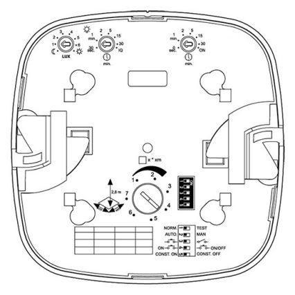 Steinel 002749 - Prezenčný hlásič IR Quattro 8m DALI-2 APC biela