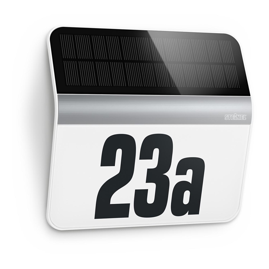 STEINEL 007140 - LED Solárne domové číslo XSolar LH-N LED/0,03W nerez IP44 2500 mAh