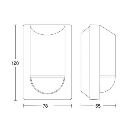 Steinel 034702 - Vonkajší senzor pohybu ECO IP54 čierna