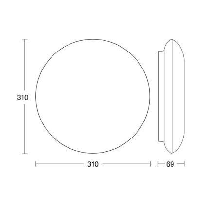 Steinel 035440 - LED Vonkajšie stropné svietidlo so senzorom QUATTRO LED/10W/230V IP54