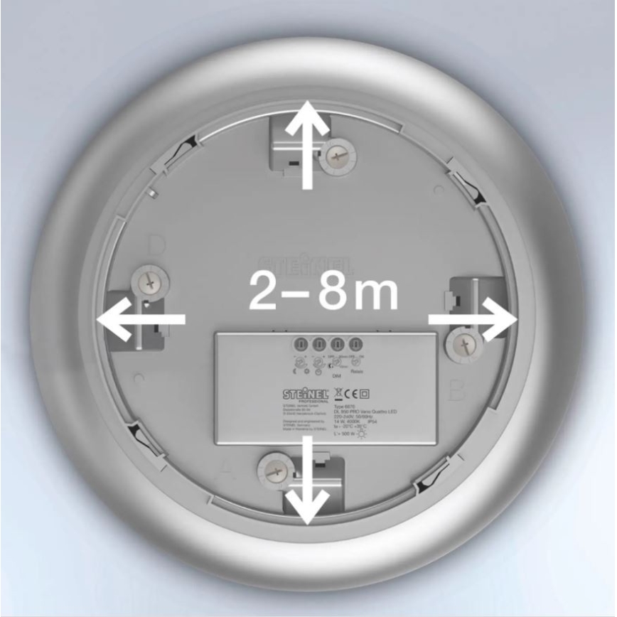 Steinel 035440 - LED Vonkajšie stropné svietidlo so senzorom QUATTRO LED/10W/230V IP54