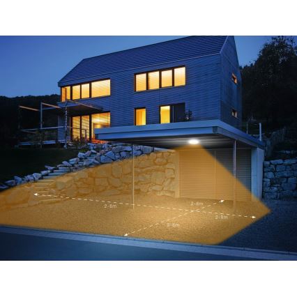 Steinel 035440 - LED Vonkajšie stropné svietidlo so senzorom QUATTRO LED/10W/230V IP54