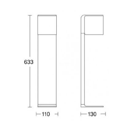 Steinel 055479 - LED Stmievateľná vonkajšia lampa so senzorom CUBO LED/9,5W/230V IP44 antracit