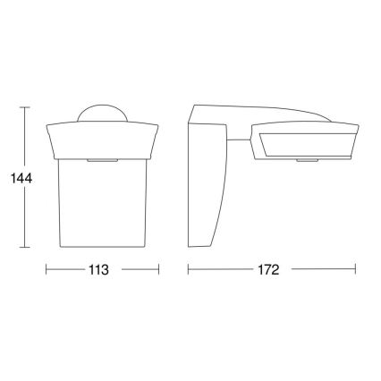 Steinel 056636 - Senzor pohybu SensIQ IP54 antracit + diaľkové ovládanie