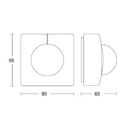 Steinel 057275 - Senzor pohybu IS 345 DALI-2 IPD IP54 hranatý biela