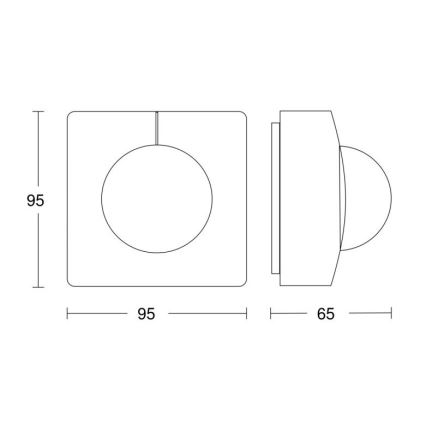 Steinel 057350 - Senzor pohybu IS 3180 DALI-2 IPD IP54 biela