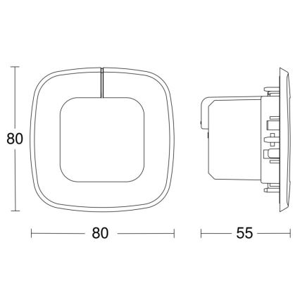 Steinel 057510 - Prezenčný hlásič IR Quattro SLIM XS 4m DALI-2 biela