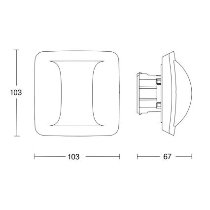 Steinel 058029 - Prezenčný hlásič Hallway DALI-2 APC biela