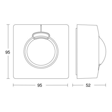 Steinel 058210 - Senzor pohybu HF 3360 V3 KNX IP54 hranatý biela