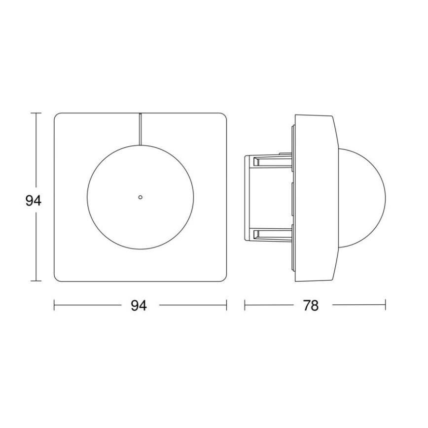 Steinel 058265 - Senzor pohybu IS 345 V3 KNX hranatý biela