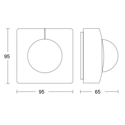 Steinel 058296 - Senzor pohybu IS 345 MX Highbay V3 KNX IP54 hranatý biela