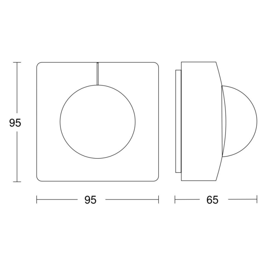 Steinel 058296 - Senzor pohybu IS 345 MX Highbay V3 KNX IP54 hranatý biela