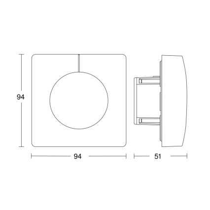 Steinel 058326 - Svetelný senzor Dual V3 KNX hranatý biela