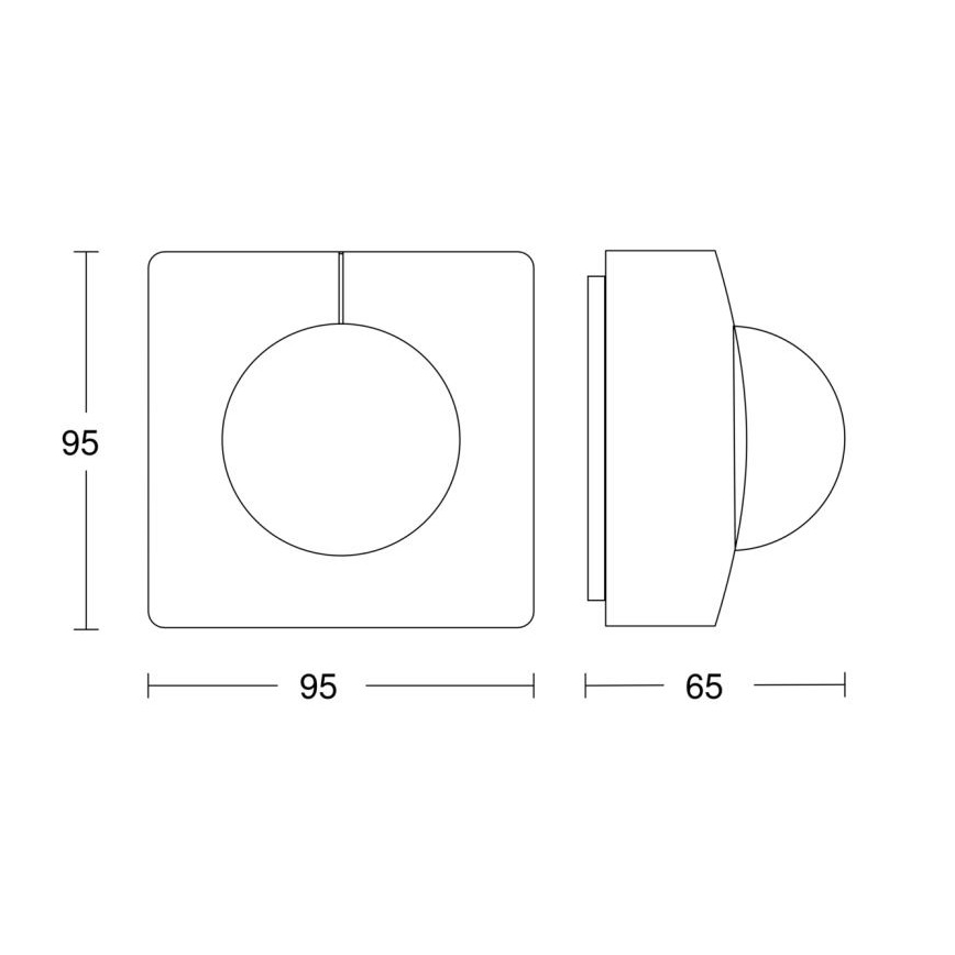 Steinel 058364 - Senzor pohybu IS 3360 MX Highbay V3 KNX IP54 hranatý biela